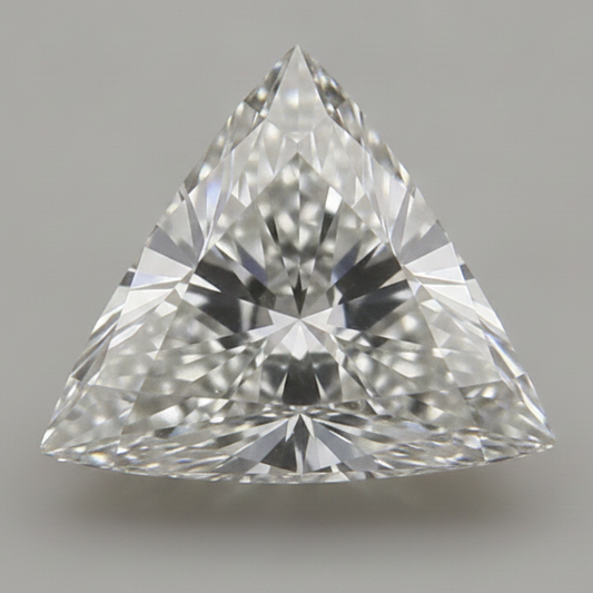 Diamante sciolto naturale estratto dalla terra, genuino, 2 carati, taglio triangolare Trilliant, colore F, purezza VS1