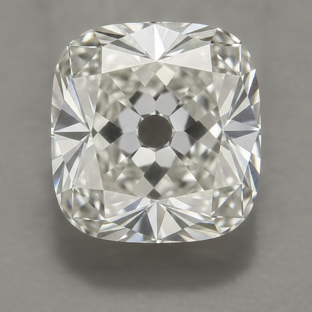 Diamante Autentico Sciolto Taglio Cuscino Old Mine Antico Genuino F VS1 8 Carati
