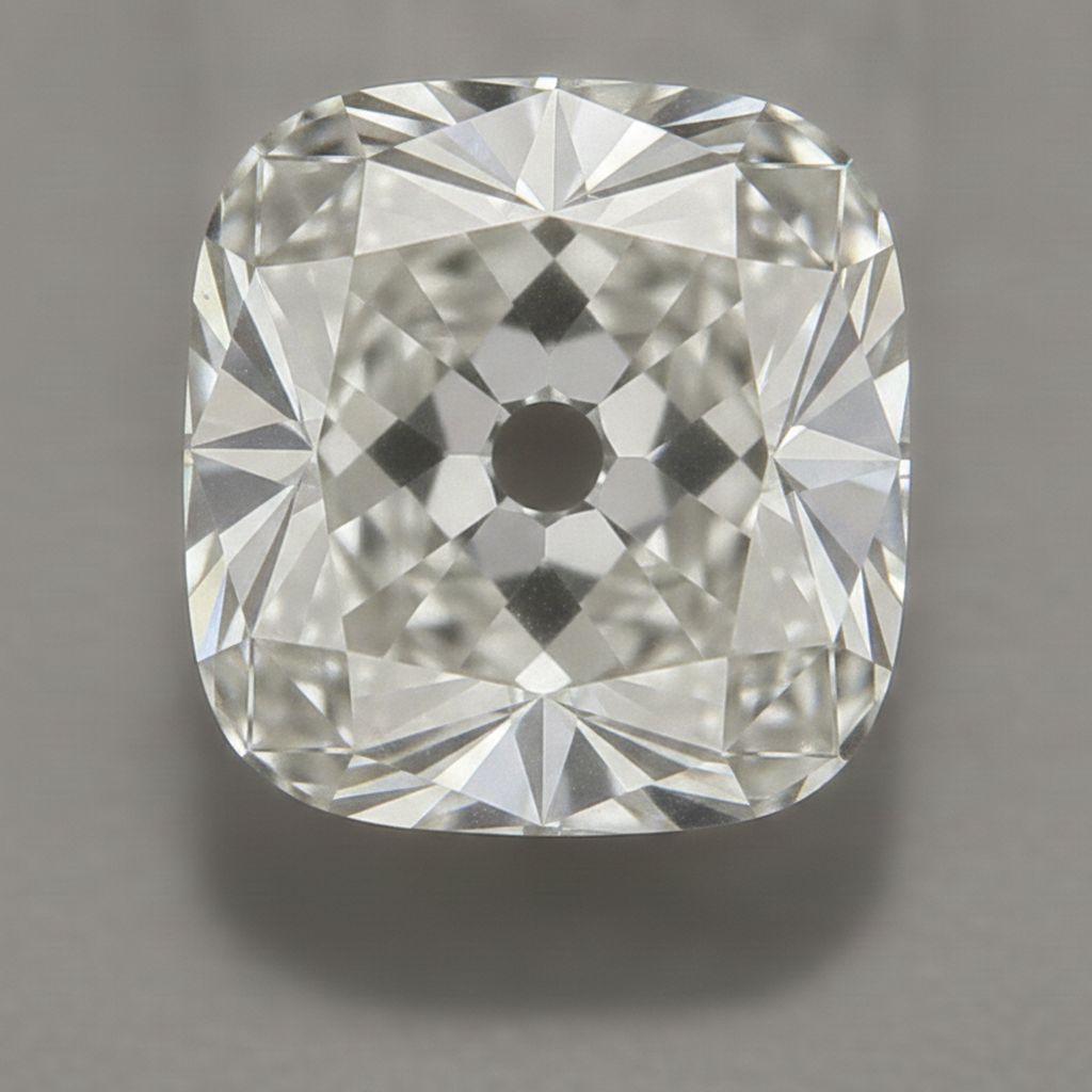 Diamante Autentico Sciolto Taglio Cuscino Old Mine Antico Genuino F VS1 8 Carati