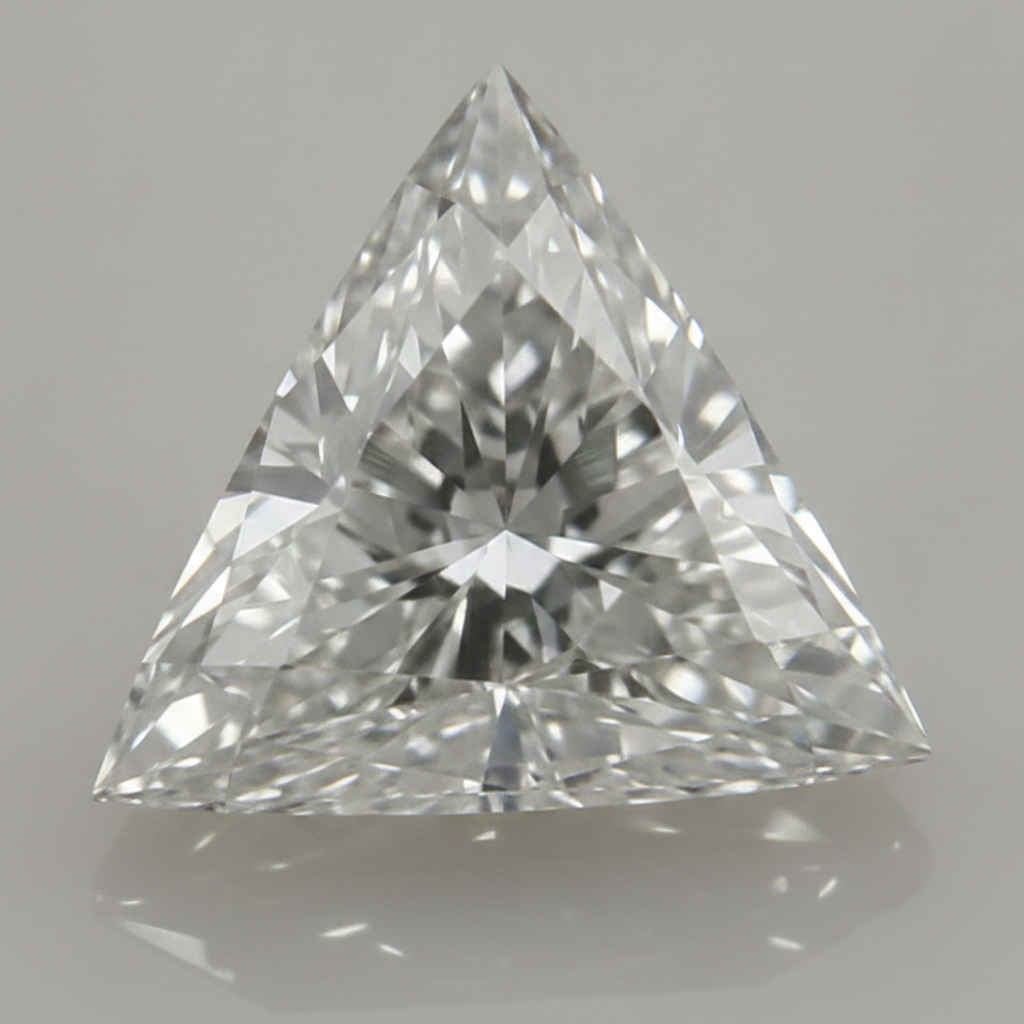 Diamante sciolto naturale estratto dalla terra taglio Trillion 4 carati F VS1 autentico