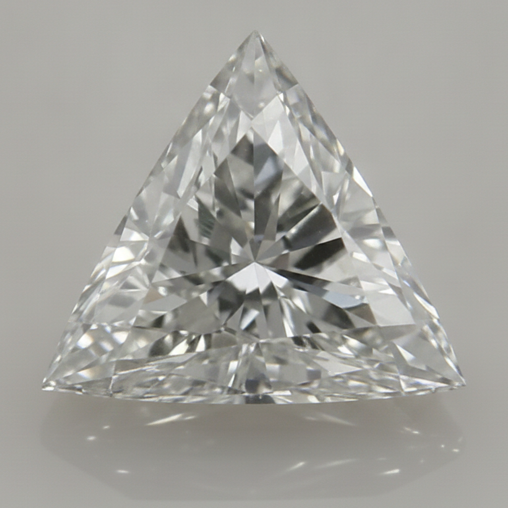Diamante sciolto naturale estratto dalla terra taglio Trillion 4 carati F VS1 autentico