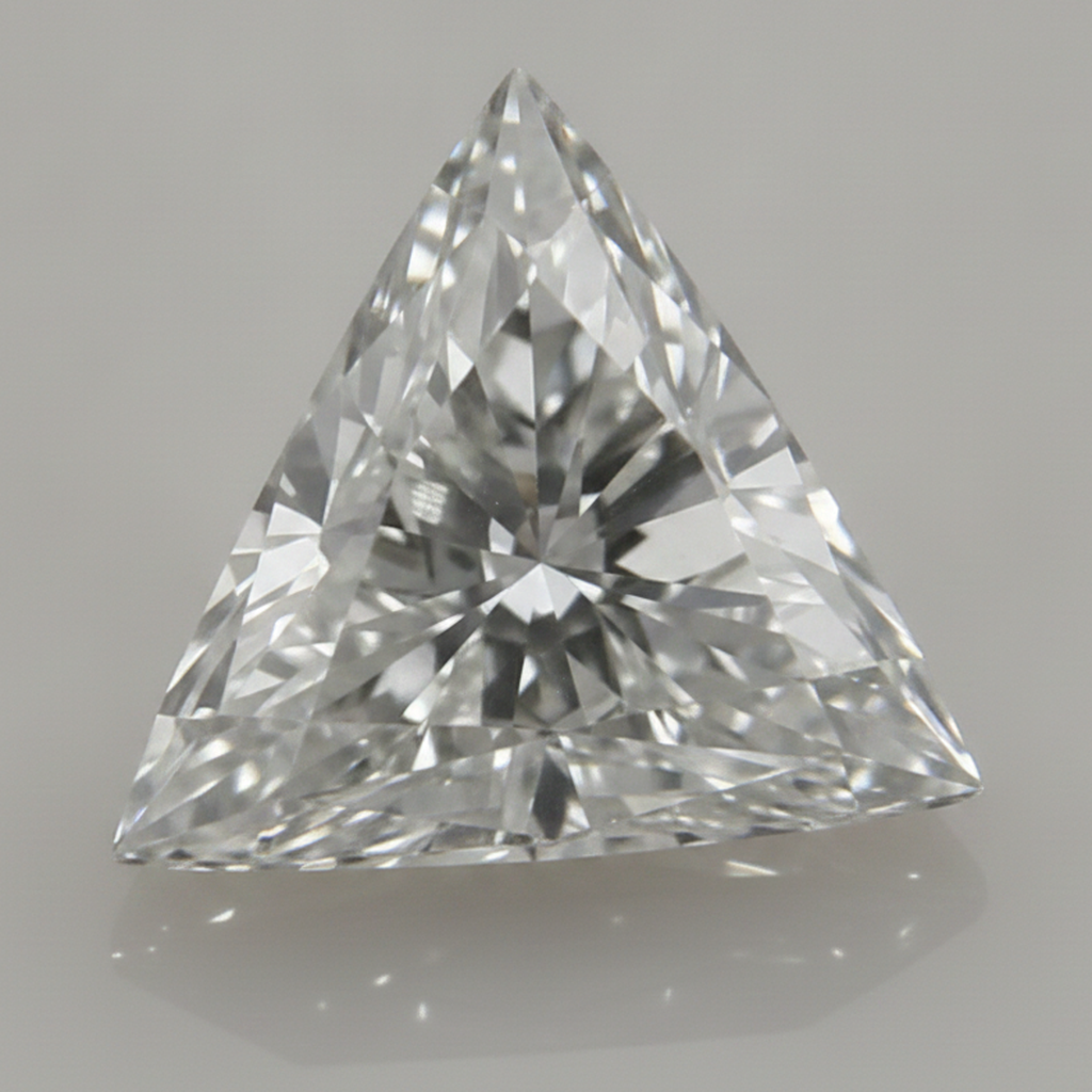 Diamante sciolto naturale estratto dalla terra taglio Trillion 4 carati F VS1 autentico