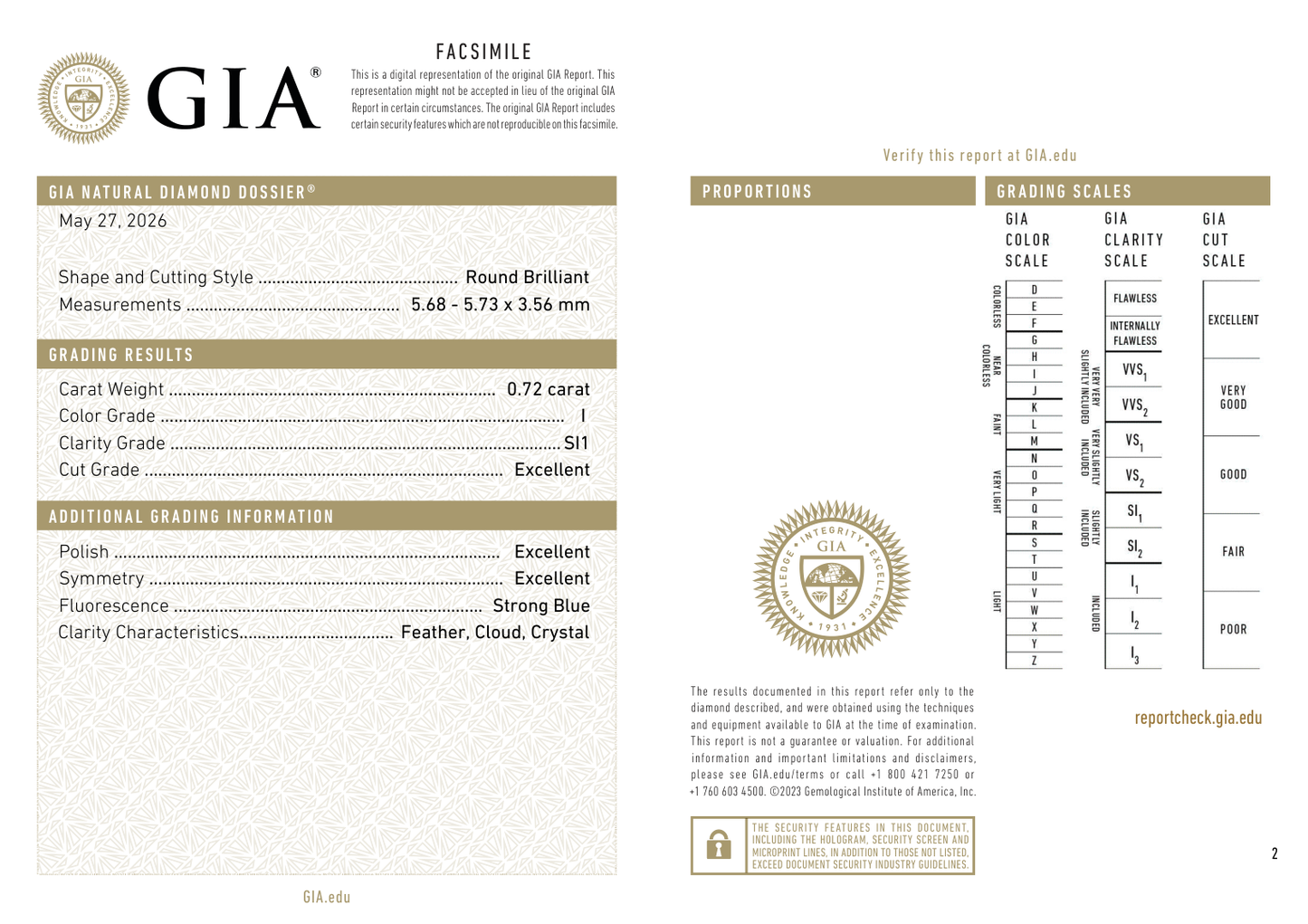 GIA Certificate 2