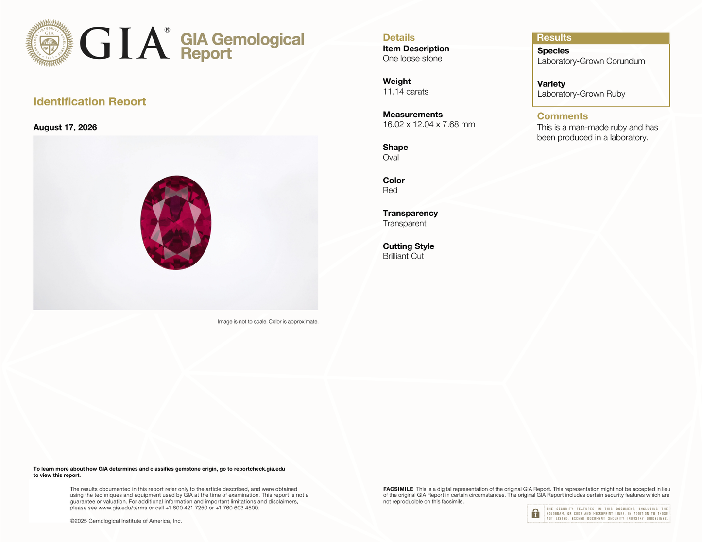 GIA Certificate