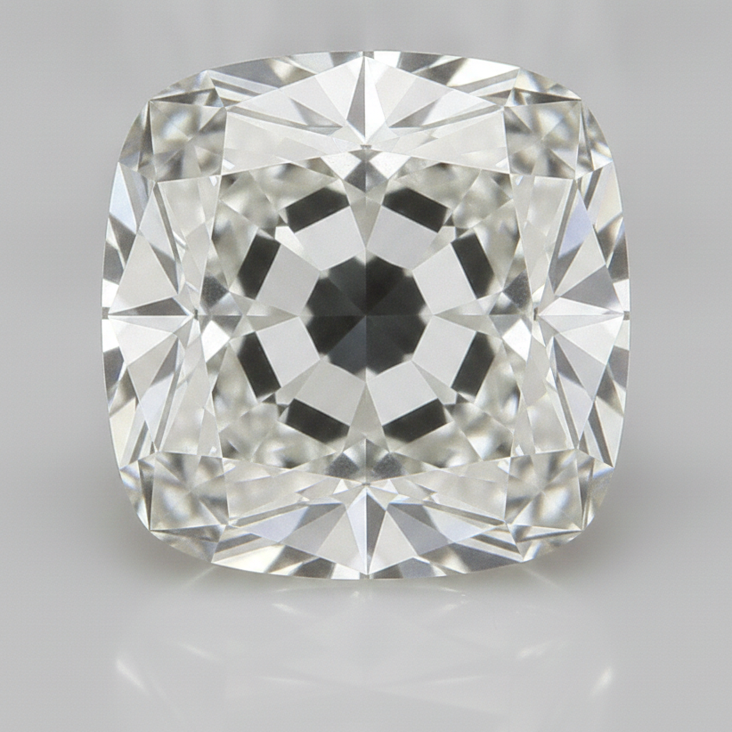 Diamante Naturale Sciolto Taglio Cuscino Old Mine Autentico 4 Carati H VS1