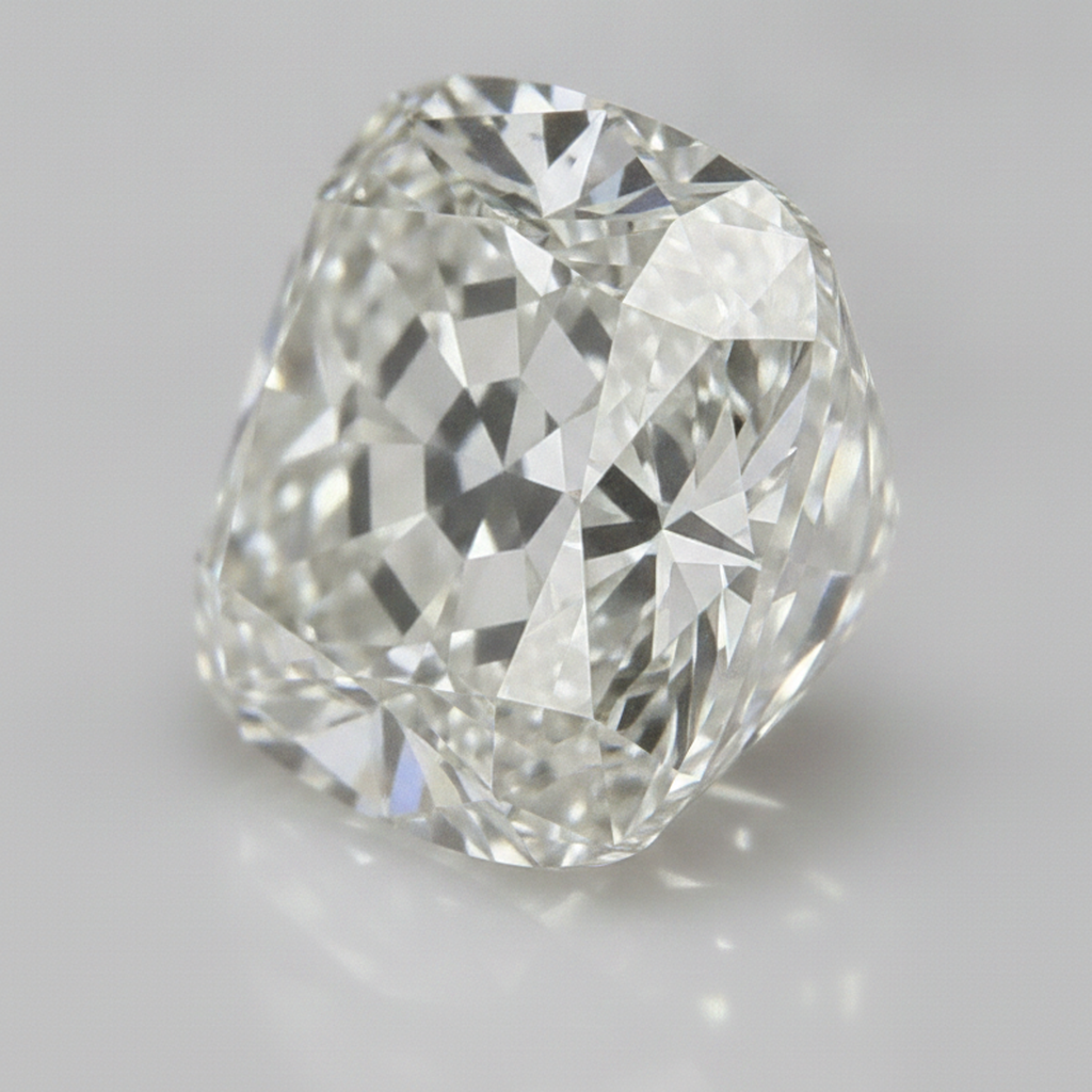 Diamante Naturale Sciolto Taglio Cuscino Old Mine Autentico 4 Carati H VS1