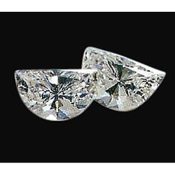 Diamanti naturali estratti dalla terra a mezzaluna, sciolti, 1 carato (0,50 carati ciascuno), purezza F VS1