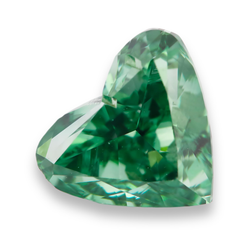 Diamante Verde da 2 Carati Naturale Taglio a Cuore Trattato Sfuso