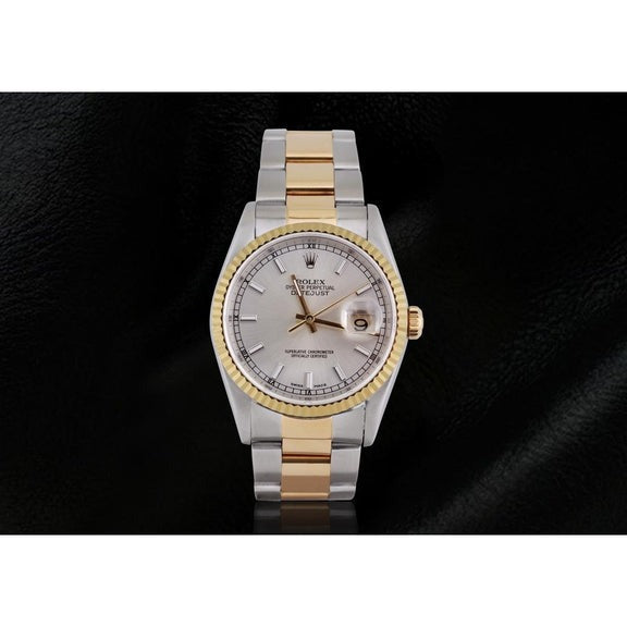orologio Rolex oyster cinturino Datejust Rolex bicolore
