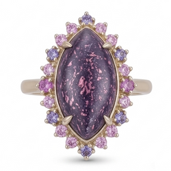 Pietra del Sole Lolite Sunstone Anello Pietra Colorata 10,50