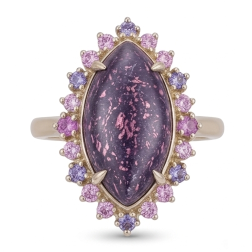 Di lusso Lolite Sunstone Anello Pietra Colorata 10,50 carati – vista principale
