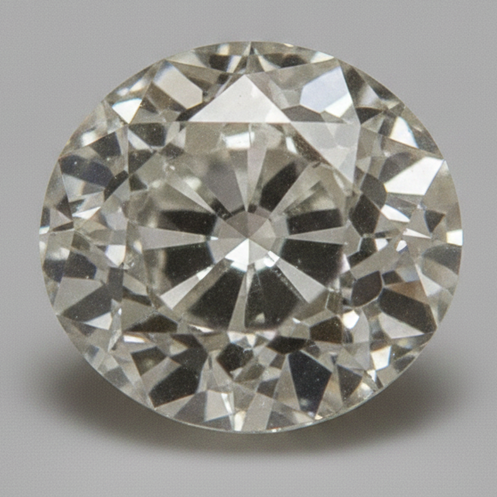 Diamante Sciolto Vecchio Minatore Taglio Rotondo Autentico G VS1 7 Carati Genuino