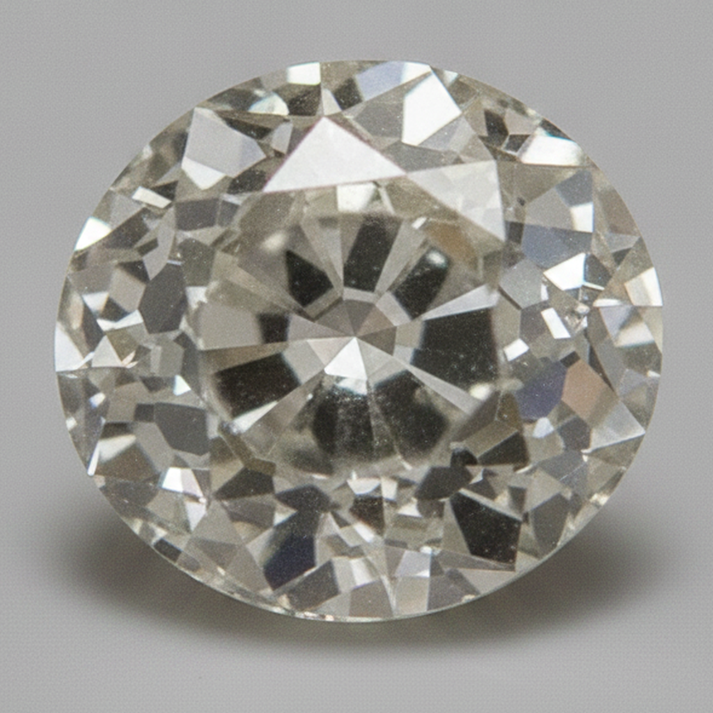 Diamante Sciolto Vecchio Minatore Taglio Rotondo Autentico G VS1 7 Carati Genuino