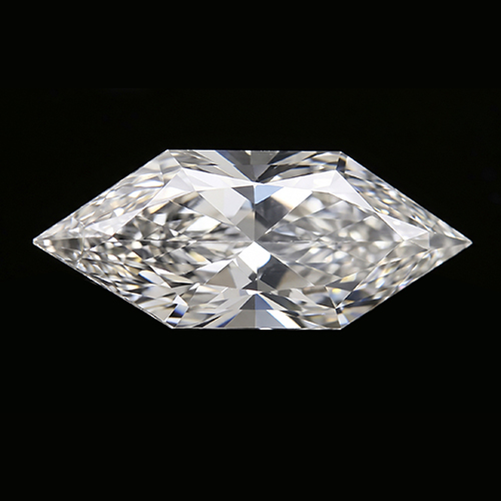 Diamante naturale sfuso taglio marquise olandese da 3 carati F VS1