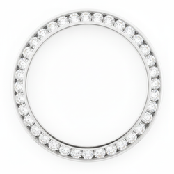 Lunetta per Orologio con Diamanti 1 Carato 28 mm per Rolex Datejust in Acciaio Inossidabile Naturali Veri Tondi Incassatura a Canale