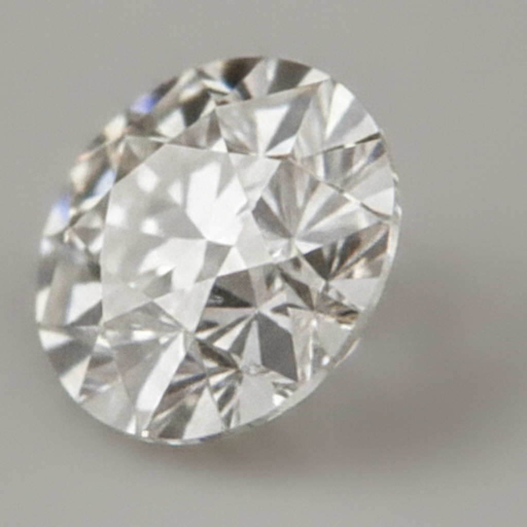 Diamante Naturale F VS1 1,5 Carati Rotondo estratto dalla terra Sciolto Vecchio Taglio Europeo Naturale