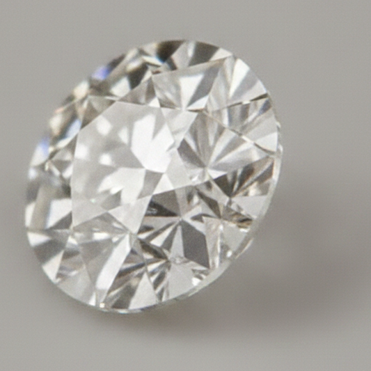 Diamante Naturale F VS1 1,5 Carati Rotondo estratto dalla terra Sciolto Vecchio Taglio Europeo Naturale