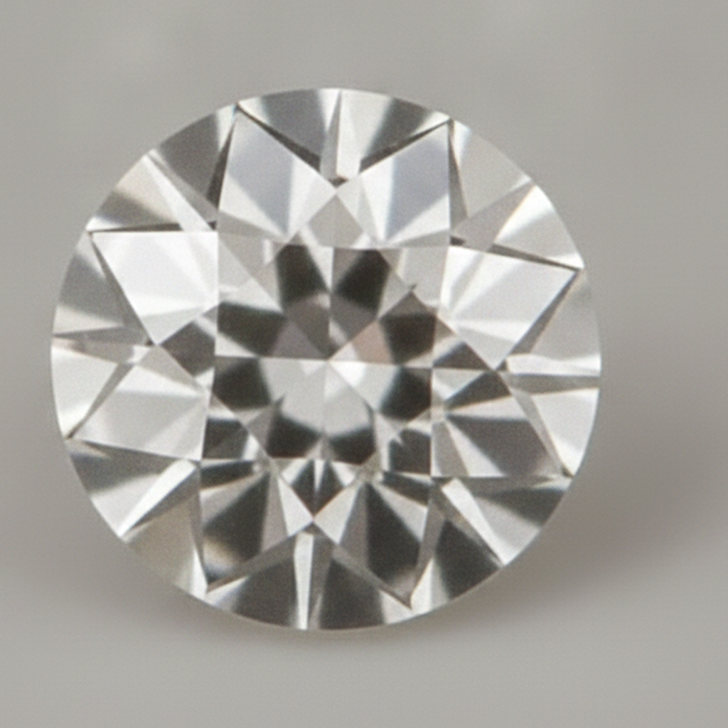 Diamante Naturale F VS1 1,5 Carati Rotondo estratto dalla terra Sciolto Vecchio Taglio Europeo Naturale