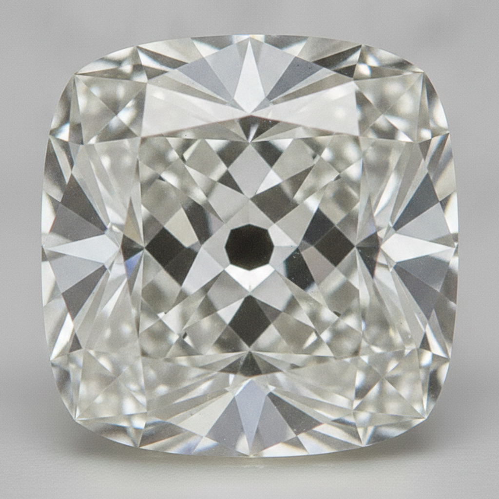 Diamante Naturale Sciolto Vecchio Minatore Taglio Cuscino 6 Carati F VS1