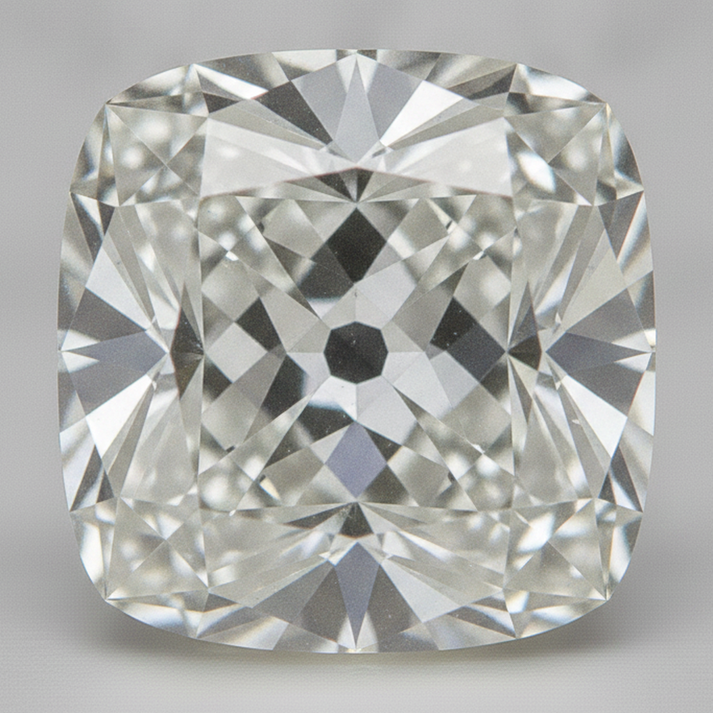 Diamante Naturale Sciolto Vecchio Minatore Taglio Cuscino 6 Carati F VS1