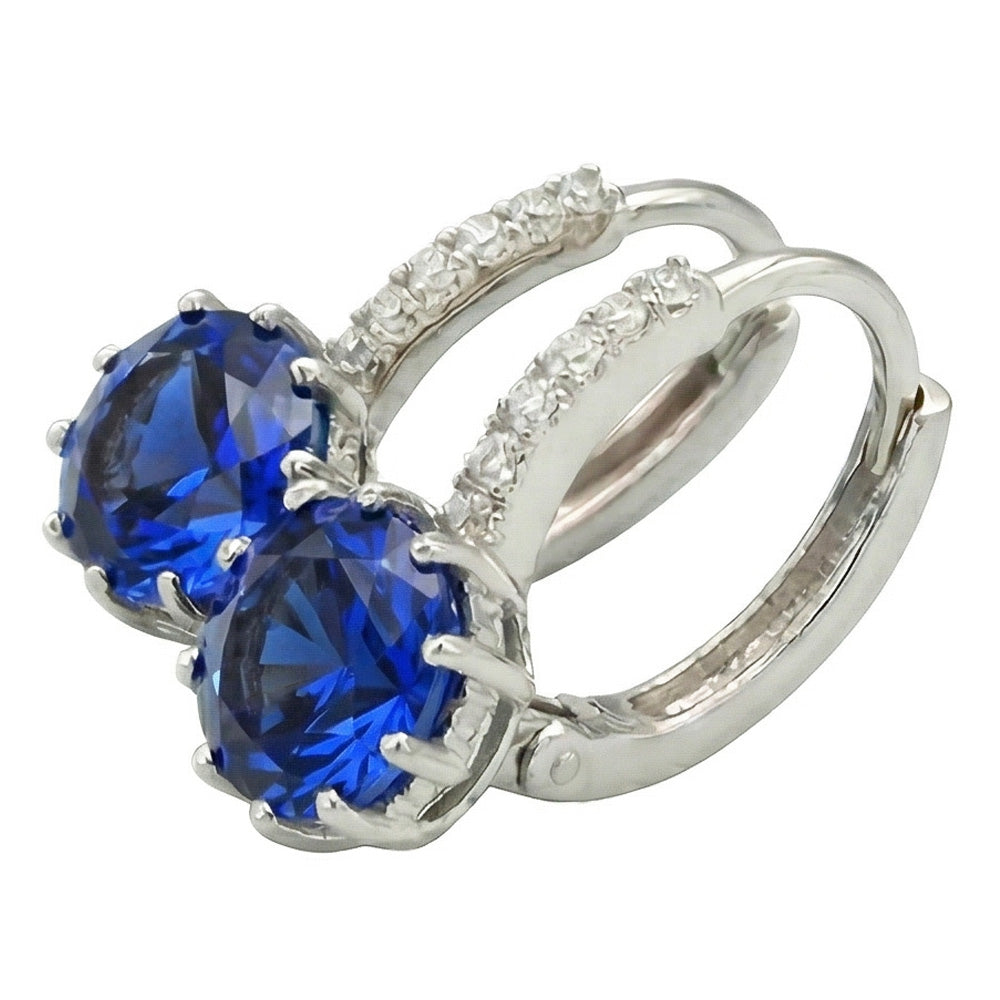 vero round diamante 6.40carati orecchino dettaglio ravvicinato
