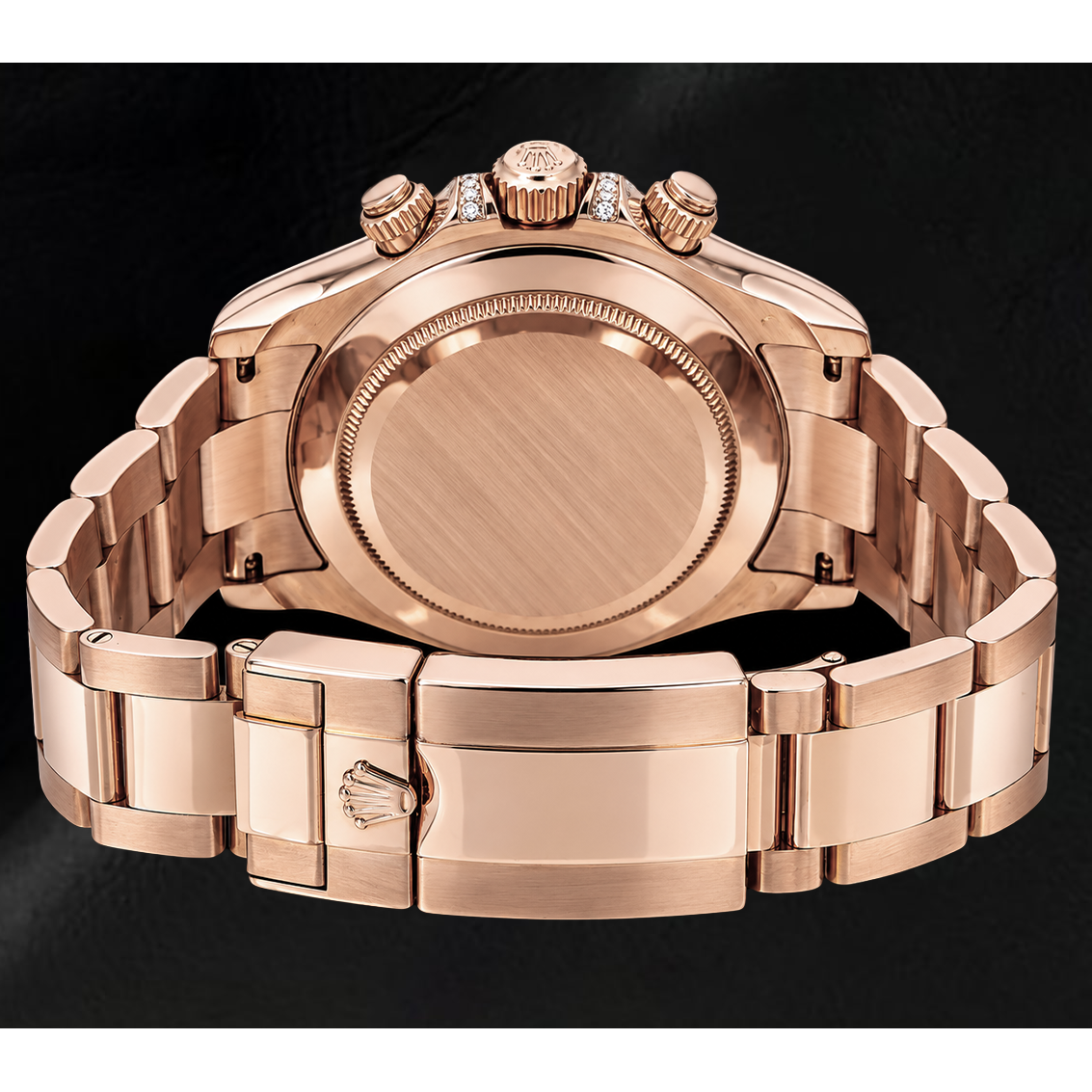 Orologio Rolex Cosmograph Daytona 40mm 116505 in Oro Rosa con Quadrante Pavé di Diamanti e Indici Arcobaleno