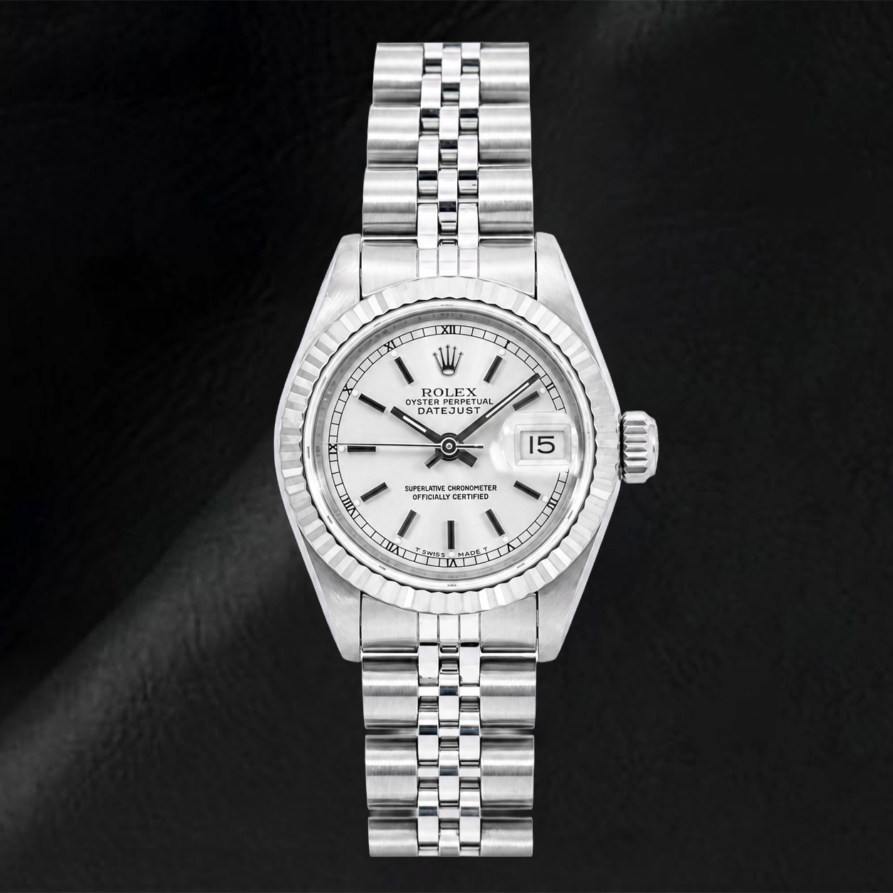Orologio Rolex Datejust 6917 26 mm Quadrante Argento con Indici a Bastone Bracciale Jubilee in Acciaio Inossidabile