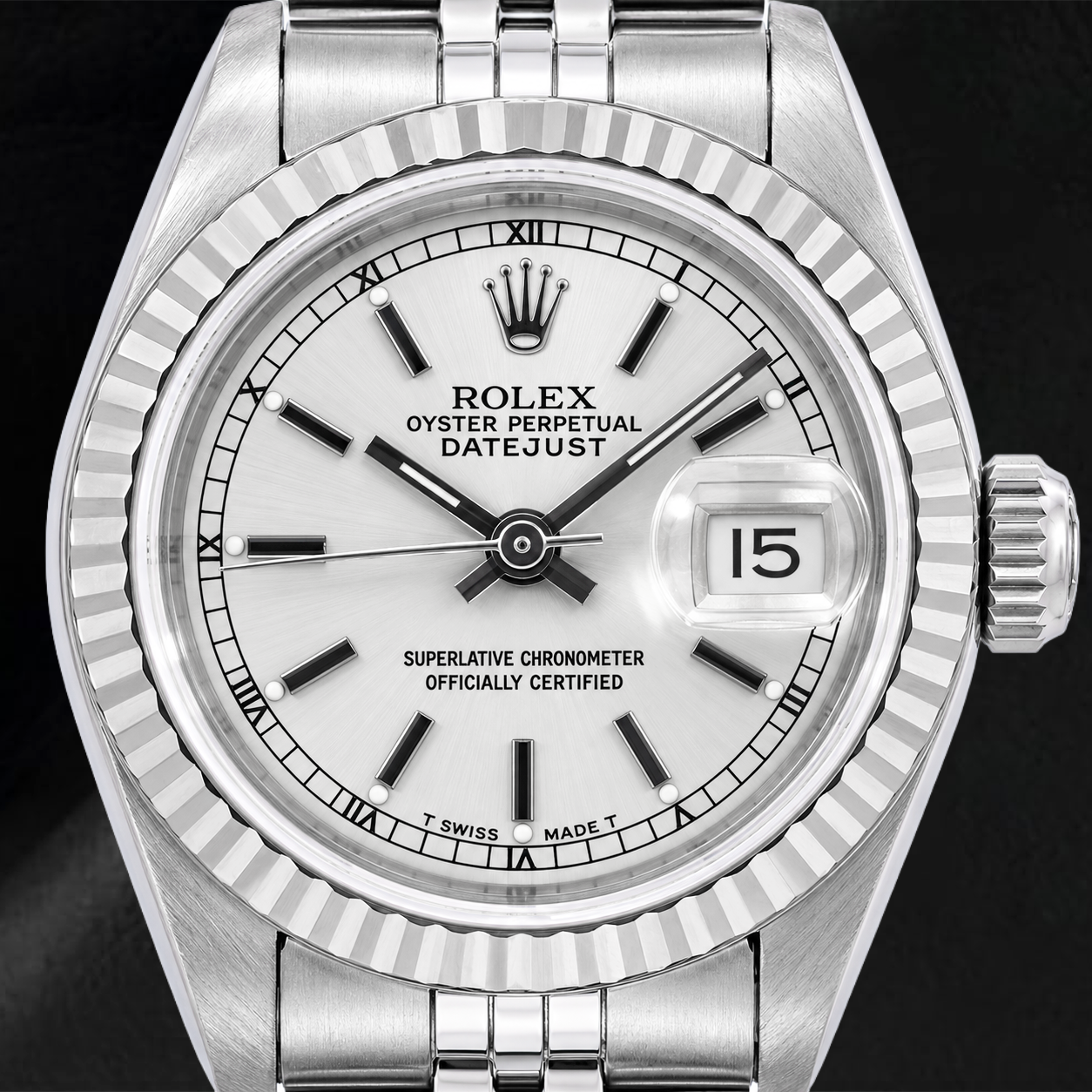 Orologio Rolex Datejust 6917 26 mm Quadrante Argento con Indici a Bastone Bracciale Jubilee in Acciaio Inossidabile