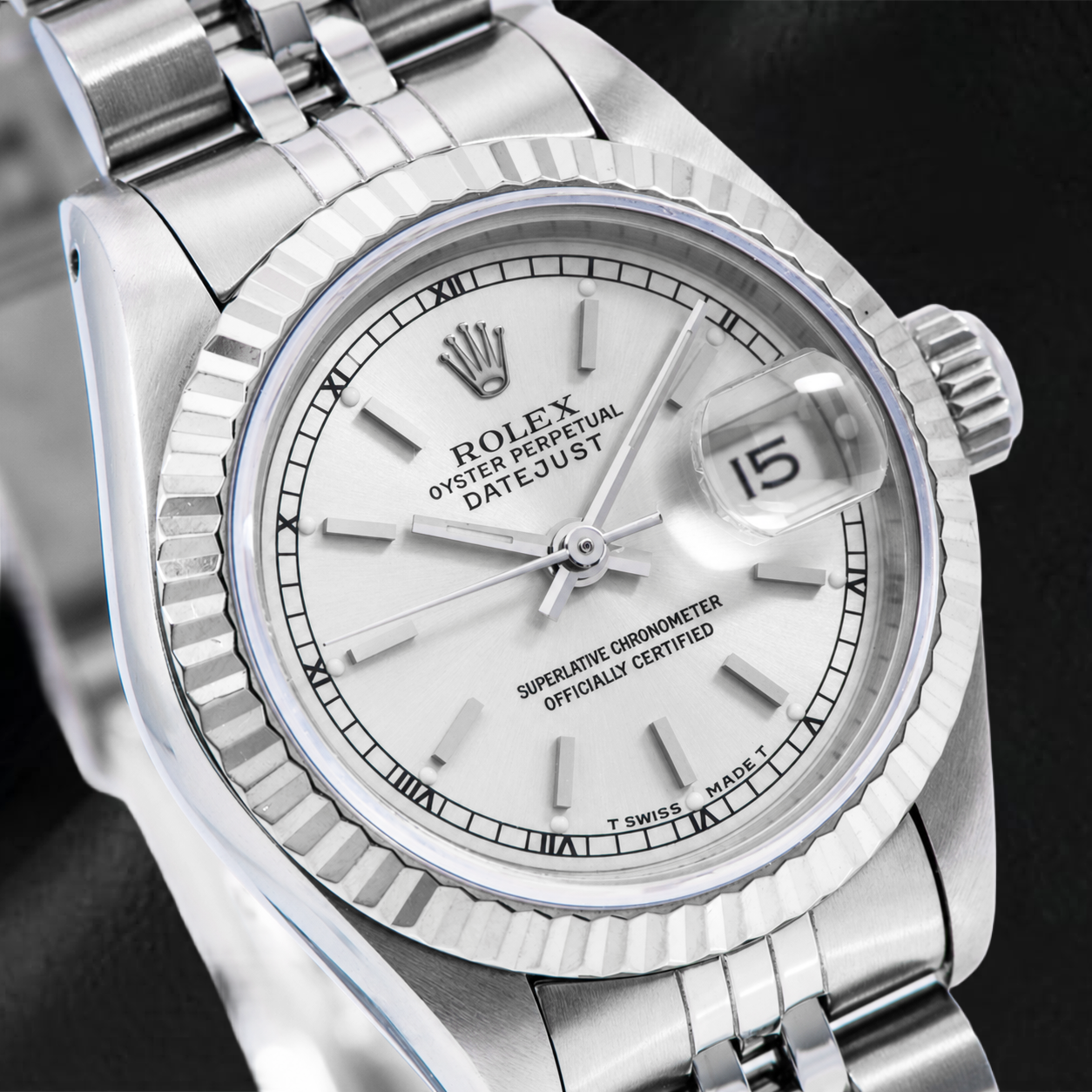 Orologio Rolex Datejust 6917 26 mm Quadrante Argento con Indici a Bastone Bracciale Jubilee in Acciaio Inossidabile