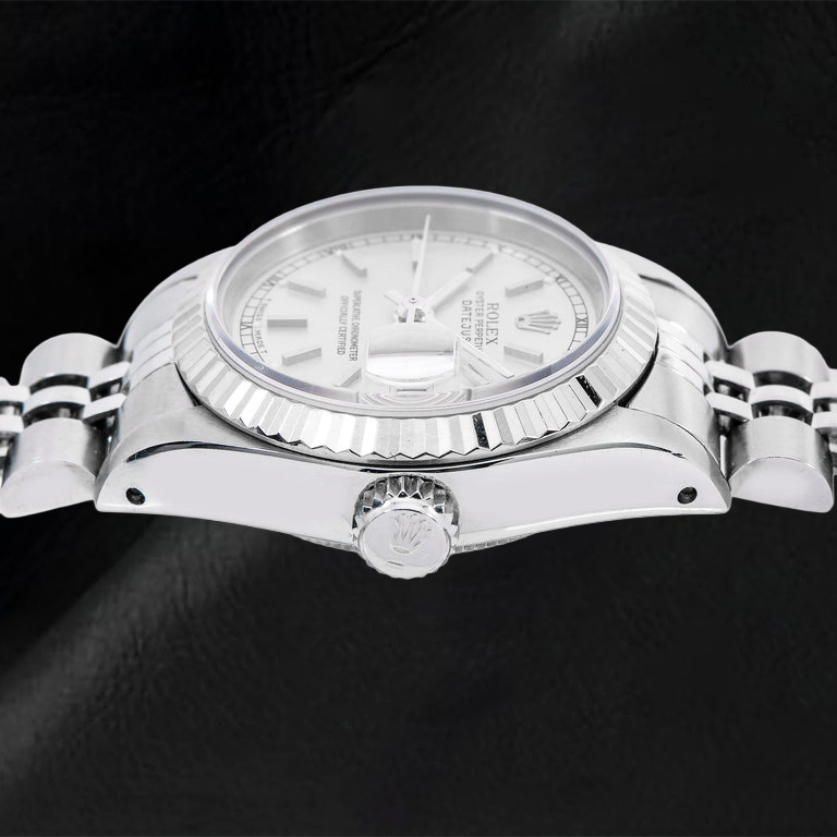 Orologio Rolex Datejust 6917 26 mm Quadrante Argento con Indici a Bastone Bracciale Jubilee in Acciaio Inossidabile