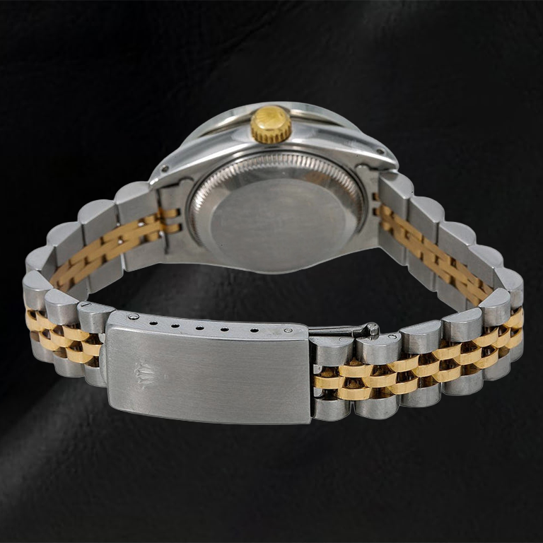 Orologio Rolex Datejust 6917 26 mm Quadrante Blu con Filo di Diamanti Bicolore Bracciale Jubilee