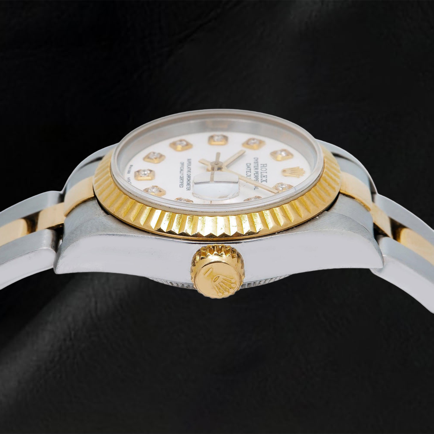 Orologio Rolex Datejust 6917 26mm Quadrante Bianco con Diamanti Bicolore Bracciale Oyster