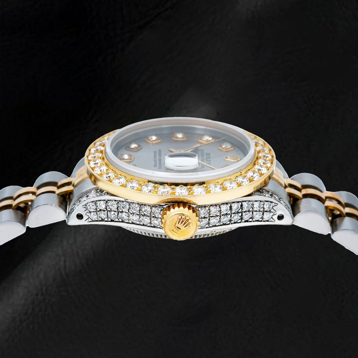 Orologio Rolex Datejust 69173 26mm Quadrante Argento con Diamanti Bicolore Bracciale Jubilee