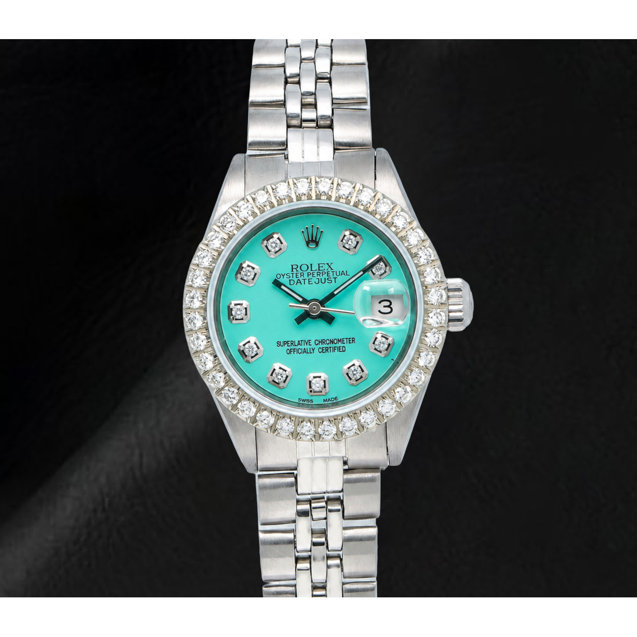 Orologio Rolex Datejust 69174 26 mm Quadrante Turchese con Diamanti Acciaio Inossidabile Bracciale Jubilee