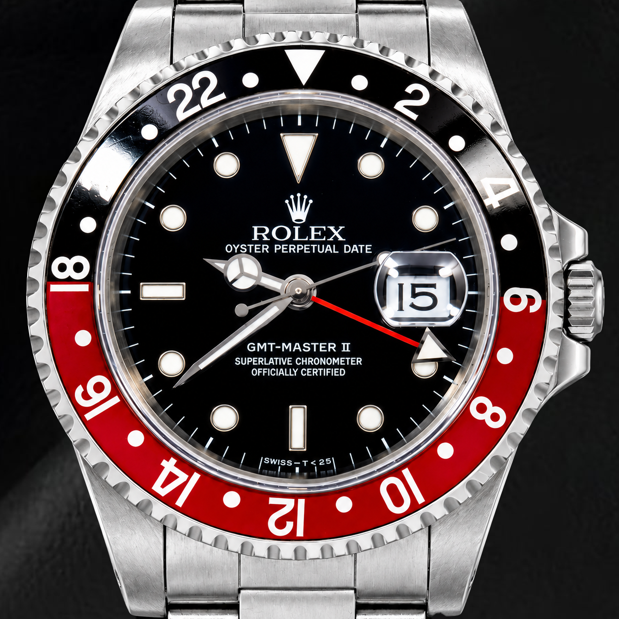 Orologio Rolex GMT-Master II 16710 40 mm Coke in Acciaio Inossidabile con Quadrante Nero Luminescente