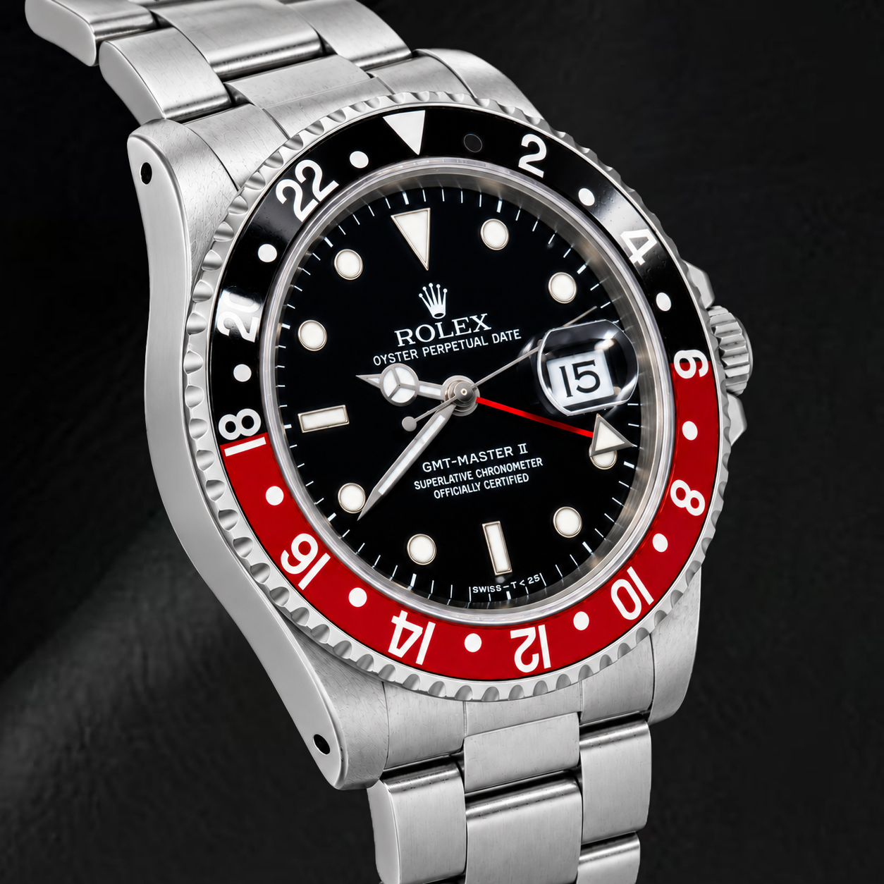 Orologio Rolex GMT-Master II 16710 40 mm Coke in Acciaio Inossidabile con Quadrante Nero Luminescente