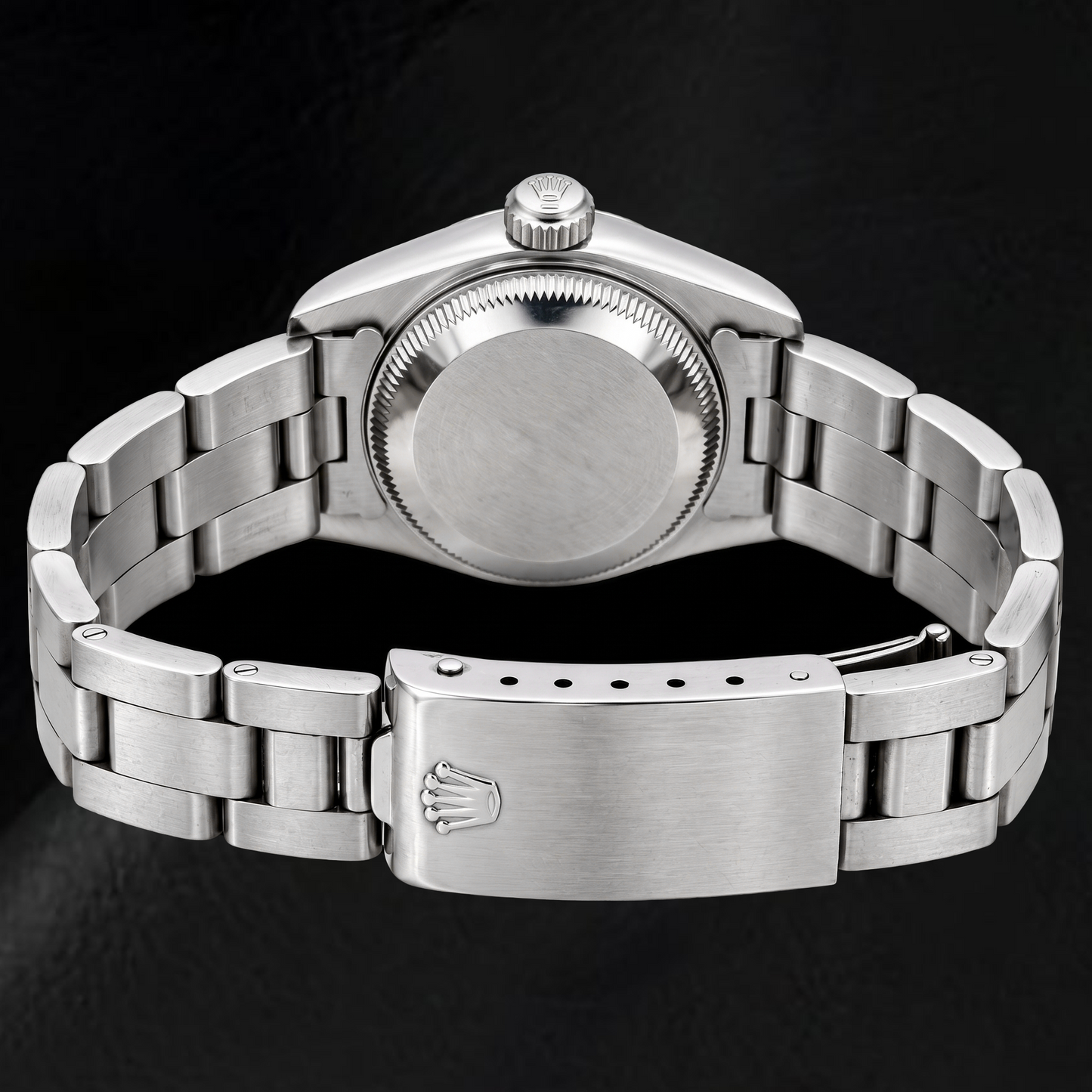 Orologio Rolex Oyster Perpetual 76080 26 mm in Acciaio Inossidabile con Quadrante con Diamanti Argento
