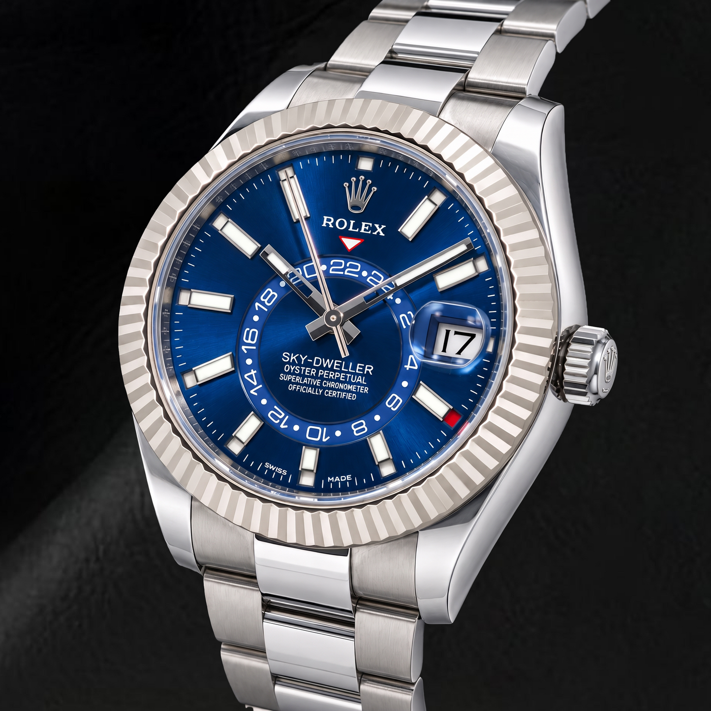 Orologio Rolex Sky-Dweller 326934 42 mm in Acciaio Inossidabile con Quadrante Blu Luminescente