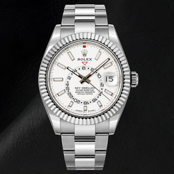 Orologio Rolex Sky-Dweller 336934 42mm in Acciaio Inossidabile con Quadrante Bianco Luminescente