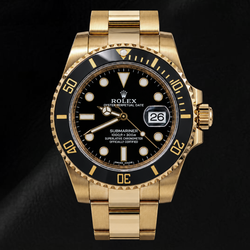 Orologio Rolex Submariner Data 40 mm 116618LN Quadrante Nero Lunetta in Ceramica Nera