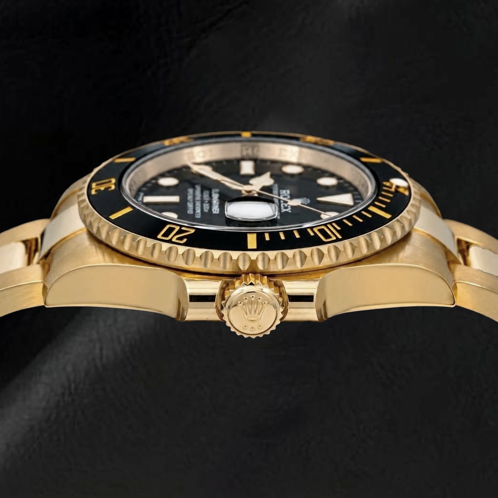 Orologio Rolex Submariner Data 40 mm 116618LN Quadrante Nero Lunetta in Ceramica Nera