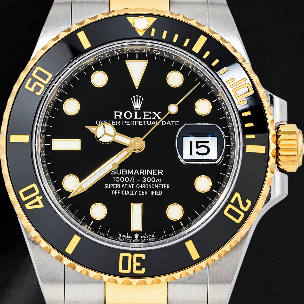 Orologio Rolex Submariner Date 126613LN 40 mm Quadrante Nero Bicolore