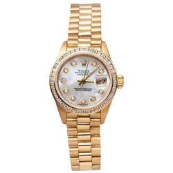 orologio presidenziale Rolex da donna lunetta in madreperla presidente oro giallo