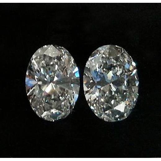 Coppia di diamanti sciolti taglio ovale - 2,02 carati - G - Vs1
