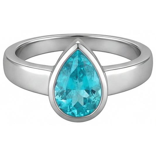 Paraiba Neon Anello con Gemma – vista principale