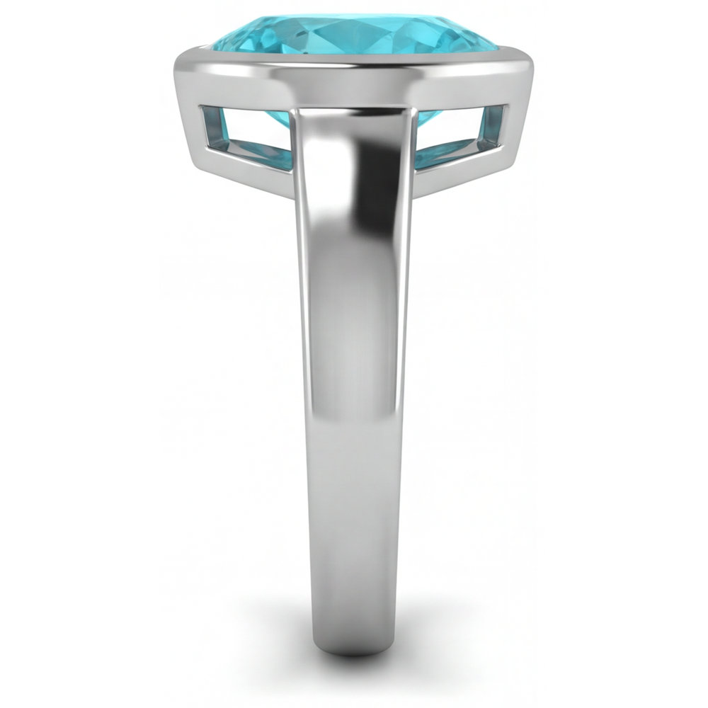 Paraiba Neon Anello con Gemma – vista profilo