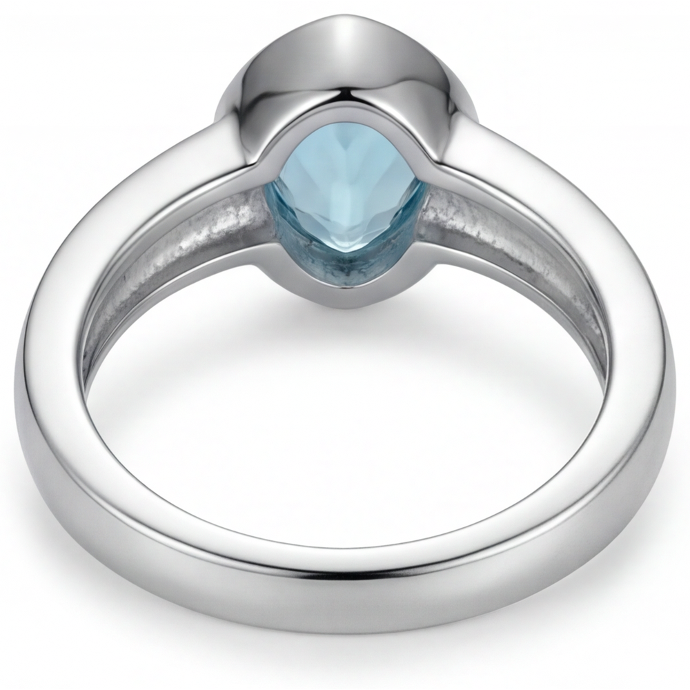 Paraiba Neon Anello con Gemma – vista posteriore