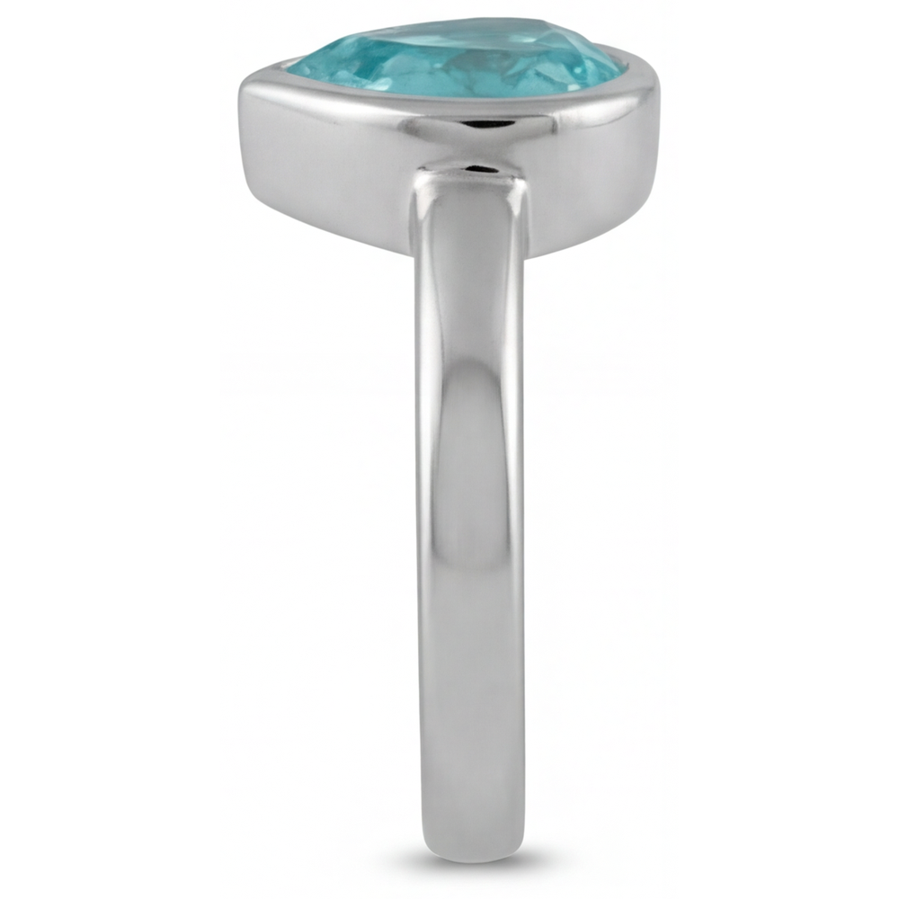 Firmato Paraiba Neon Anello Pietra Colorata 1,25 carati – vista dall'alto