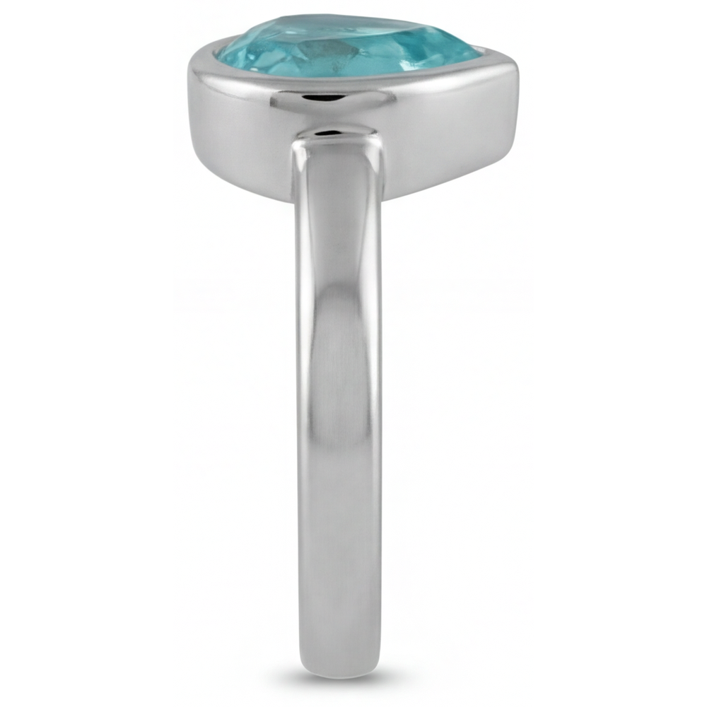 Paraiba Neon Anello Pietra Colorata – vista posteriore