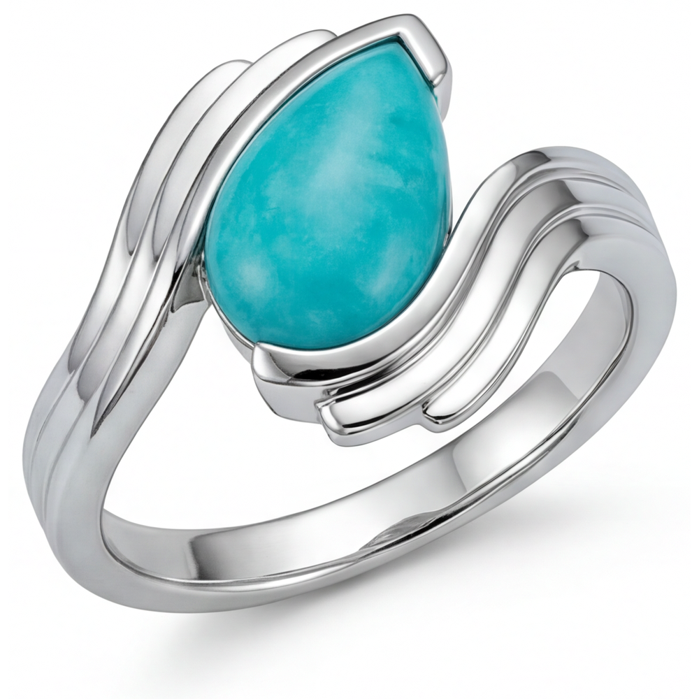 Scintillante Paraiba Neon Anello Pietra Colorata 2 carati – vista laterale